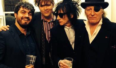 Image shows John Cooper Clarke, Martin Newell + Luke Wright