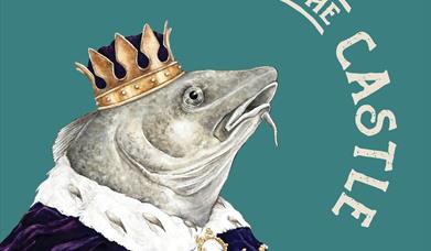 Cod of the Castle Logo, a fish wearing a crown and robe