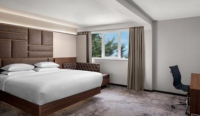 Executive Double bedroom with bed and desk