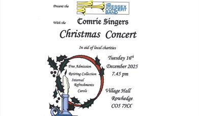 Francis Garland and Hector Moyes present the Essex Concert Band with the Comrie Singers at their Christmas Concert in aid of local charities.