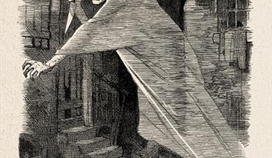 A cartoon sketch of Jack the Ripper