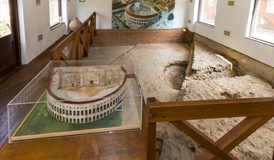 Roman Theatre remains and model of Roman Theatre