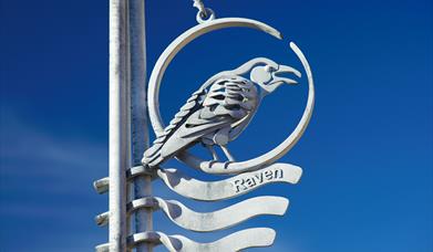 Town to Sea Trail Raven Sculpture