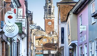Trinity Street looking towards the Town Hall