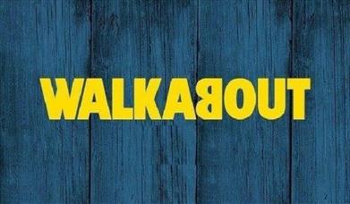 Yellow Walkabout Logo on Blue Background