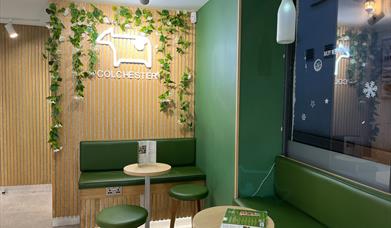 Inside Milksha Tea Shop.