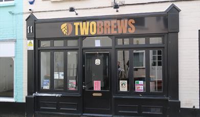 The exterior of Two Brews.
